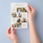 Modern 9 Photo White Bridal Shower Flyer (Handgriff)