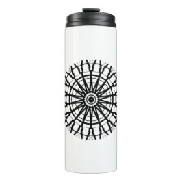 MODERN _A Kaleidoskop ROSE CIRCLE _COLOR _BLACK Thermosbecher