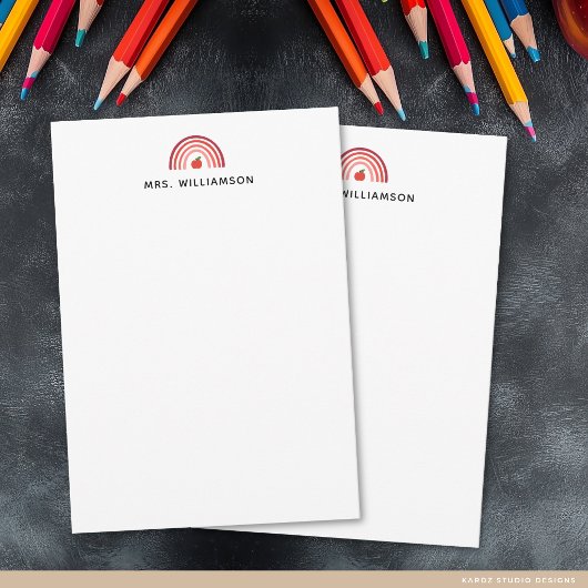 Modern A Note From Teacher Name Note Mitteilungskarte