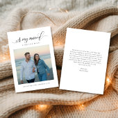 Modern A Very Married Christmas Script Beach Photo Feiertagskarte