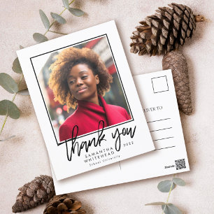 Modern Abschluss 2022 Foto White Vielen Dank Postkarte