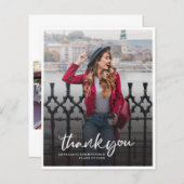 Modern Abschluss 2025 Foto Dankeschön Karte (Vorne/Hinten)