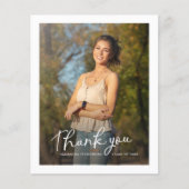 Modern Abschluss 2025 Foto Script Danke Karte (Vorderseite)