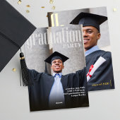 Modern-Abschluss-Fotovorlage Gold Folieneinladung