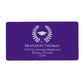 Modern Abschluss Mortarboard Rücksendeadresse (Vorne)