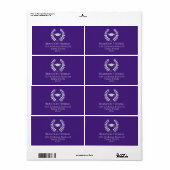 Modern Abschluss Mortarboard Rücksendeadresse (Vorne)