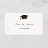 Modern Abschluss Name Card Gold Frame einfügen Begleitkarte (Vorderseite)