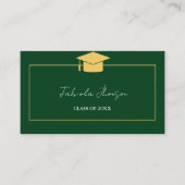 Modern Abschluss Name Card Gold Frame einfügen Telefonnummerkarte (Vorderseite)