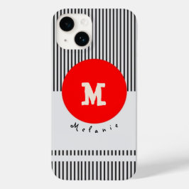 Modern abstract aesthetic minimal Monogram Case-Mate iPhone 14 Hülle