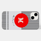 Modern abstract aesthetic minimal Monogram Case-Mate iPhone Hülle (Rückseite (Horizontal))