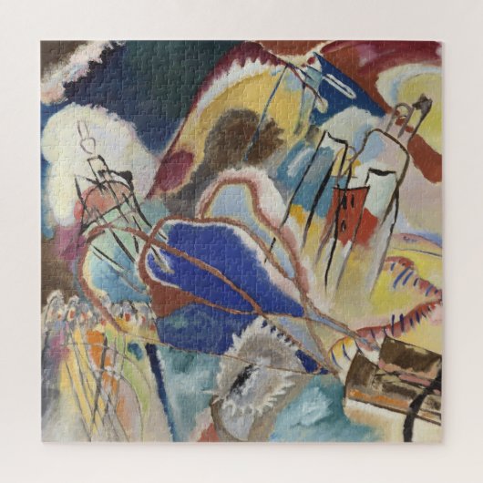Modern Abstract Art Improvisation Nr. 30 Kandinsky Puzzle (Vertikal)