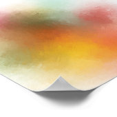 Modern Abstract Artwork Colorful Trendy Red Yellow Poster (Ecke)