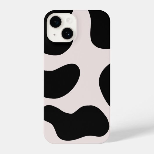 Modern Abstract Black Blob Pattern Phone Case iPhone Hülle (Rückseite)