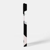 Modern Abstract Black Blob Pattern Phone Case iPhone Hülle (Linke Seite)