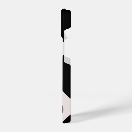 Modern Abstract Black Blob Pattern Phone Case iPhone Hülle (Linke Seite)