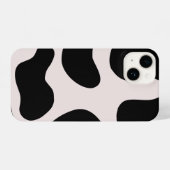 Modern Abstract Black Blob Pattern Phone Case iPhone Hülle (Rückseite (Horizontal))