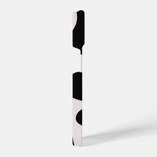 Modern Abstract Black Blob Pattern Phone Case iPhone Hülle (Rechte Seite)