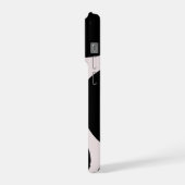 Modern Abstract Black Blob Pattern Phone Case  iPhone Hülle (Linke Seite)