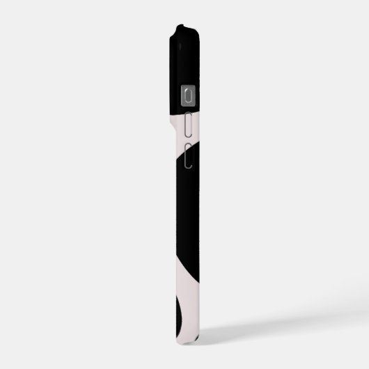 Modern Abstract Black Blob Pattern Phone Case iPhone Hülle (Linke Seite)