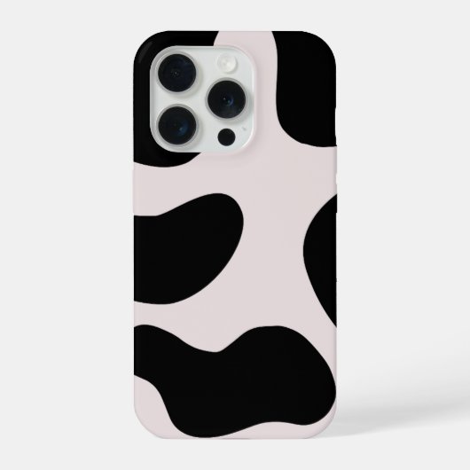 Modern Abstract Black Blob Pattern Phone Case  iPhone Hülle (Rückseite)