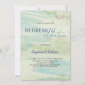 Modern Abstract Blob Retirement Party Einladung (Vorderseite)