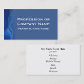 Modern Abstract Blue Border -- Business/Profession Visitenkarte (Vorne/Hinten)