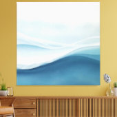 Modern Abstract Blue Calm Serene Waves Leinwanddruck (Insitu (Wohnzimmer))