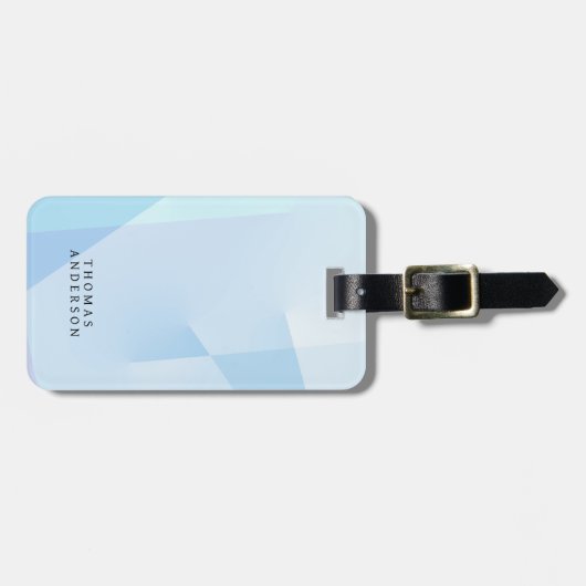 Modern Abstract Blue Geometric Background  Gepäckanhänger (Vorderseite horizontal)