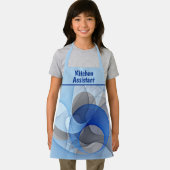 Modern Abstract Blue Gray Fractal Art Graphic Schürze (Insitu)