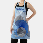 Modern Abstract Blue Gray Fractal Art Graphic Schürze (InSitu)