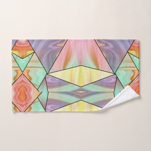 Modern Abstract boho Marble Art Badhandtuch Set (Handtuch)