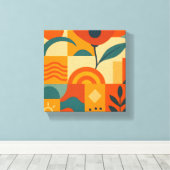 Modern Abstract Botanical Wall Art Leinwanddruck (Insitu (Holzboden))