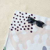 Modern Abstract Botanical Yellow Billy Button Strandtuch (Beispiel)