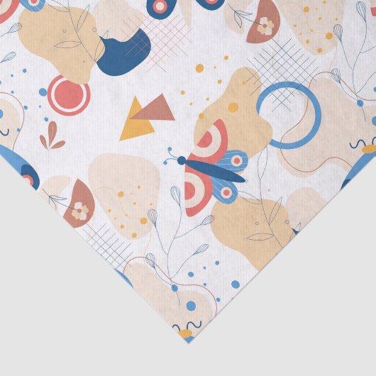 Modern Abstract Butterflies Seidenpapier (Ausschnitt)