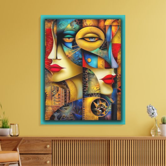 Modern Abstract Canvas Art – Gallery Wall Décor fo Leinwanddruck (Insitu (Wohnzimmer))