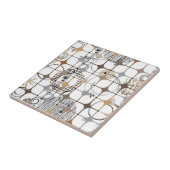 Modern Abstract Circles and Stars in Gold and Bron Fliese (Seite)