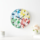 Modern Abstract Colorful Bubbles Geometric Pattern Große Wanduhr (Zuhause)
