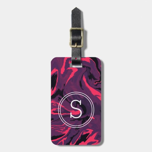 Modern Abstract Colorful Waves Background Gepäckanhänger (Vorderseite vertikal)