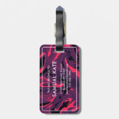 Modern Abstract Colorful Waves Background Gepäckanhänger (Rückseite vertikal)