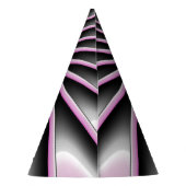 Modern Abstract Crazy Fractal Art Pattern Partyhütchen (Rückseite)