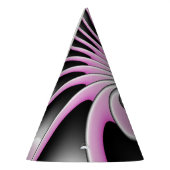 Modern Abstract Crazy Fractal Art Pattern Partyhütchen (Links)