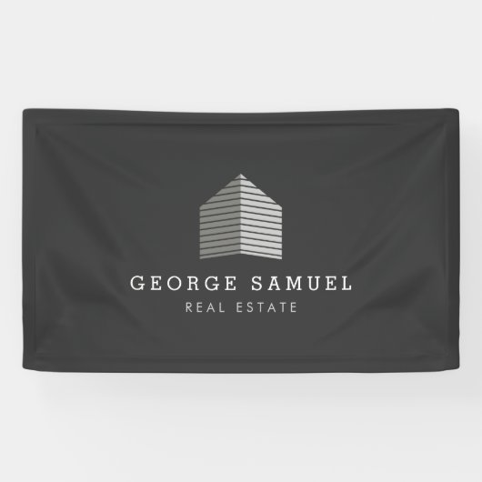 Modern Abstract Custom Home Logo Realtor Banner (Horizontal)
