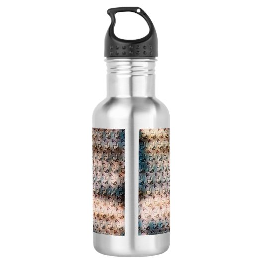 Modern abstract digital pattern design 1240 edelstahlflasche (Rückseite)