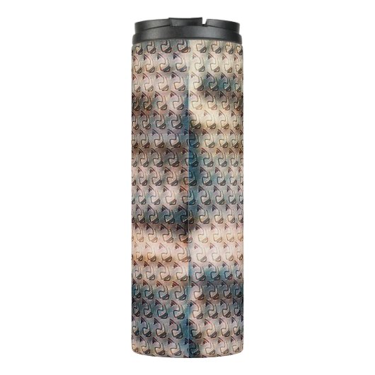 Modern abstract digital pattern design 1240 thermosbecher (Rückseite)