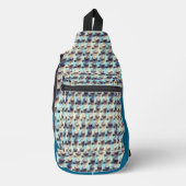 Modern abstract digital pattern design 1242 crossbody bag (Vorderseite)