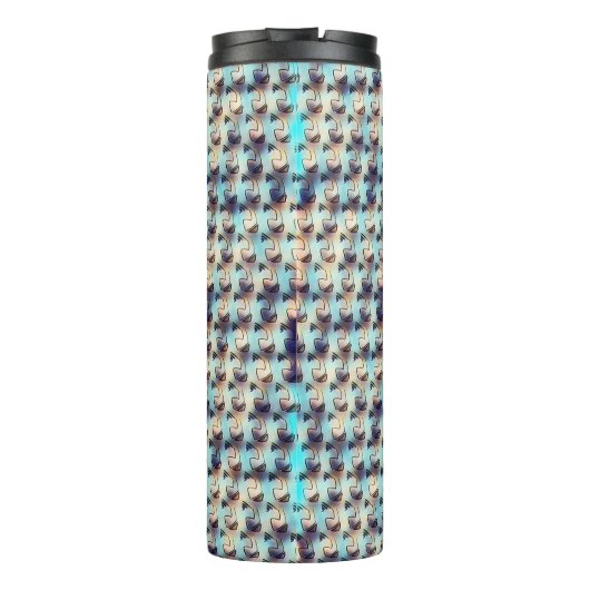 Modern abstract digital pattern design 1242 thermosbecher (Rückseite)