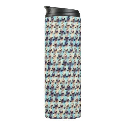 Modern abstract digital pattern design 1242 thermosbecher (Nach rechts gedreht)