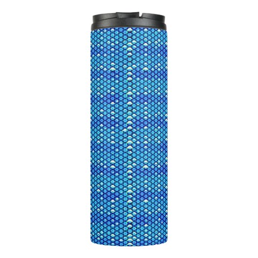 Modern abstract digital pattern design 1244 thermosbecher (Rückseite)