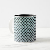 Modern abstract digital pattern design 1246 zweifarbige tasse (Vorderseite Links)