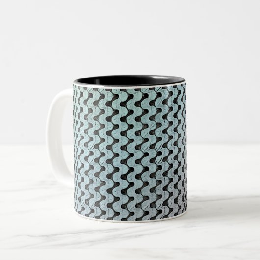 Modern abstract digital pattern design 1246 zweifarbige tasse (Vorderseite Links)